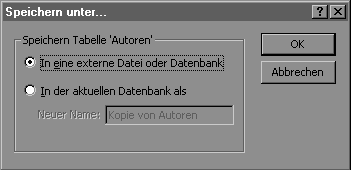 MS-Access - Speichern unter...