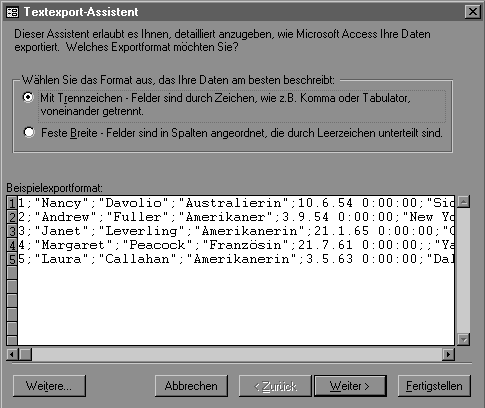 MS-Access - Textexport-Assistent