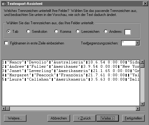 MS-Access - Textexport-Assistent